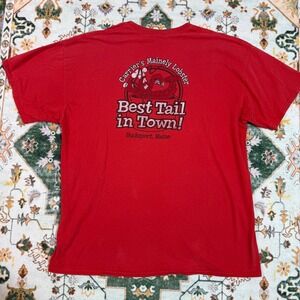 Carriers Mainely Lobster Best Tail in Town!‎ Bucksport Maine Red T-Shirt XL
